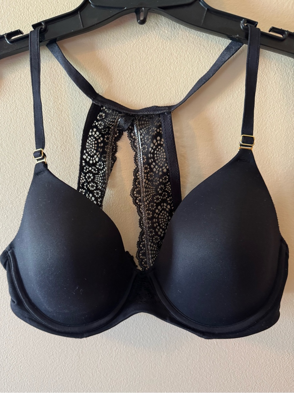 Soma Black Lace Racerback Push-Up Bra